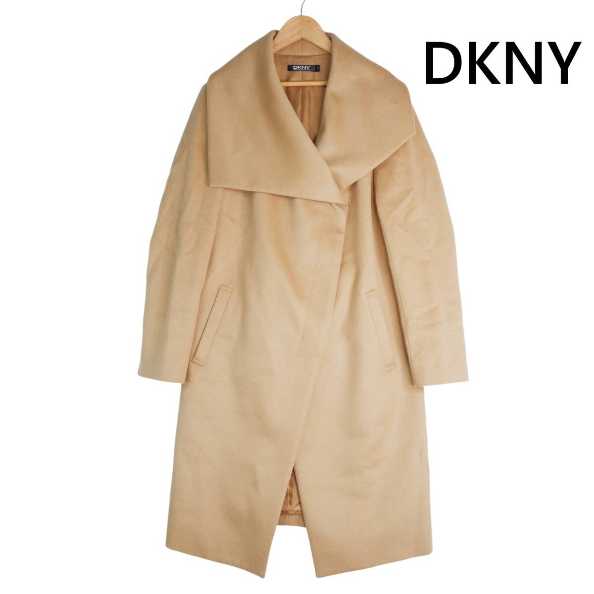 美品 送料無料 DKNY ダナキャラン ベルト付き ウール コート 美品 送料無料 DKNY ダナキャラン ベルト付き ウール コート