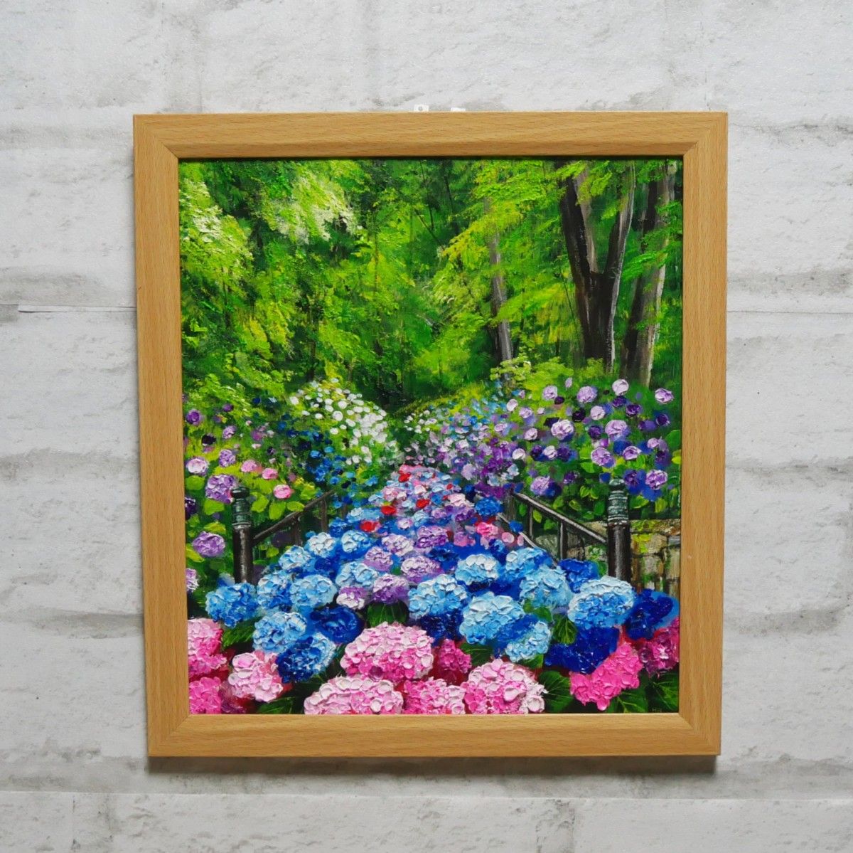 油絵 油彩 油彩画 絵 絵画【紫陽花の階段】|Yahoo!フリマ(旧 油絵 油彩 油彩画 絵 絵画【紫陽花の階段】|Yahoo!フリマ(旧