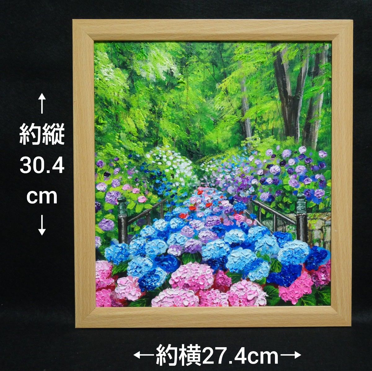 油絵 油彩 油彩画 絵 絵画【紫陽花の階段】|Yahoo!フリマ(旧 油絵 油彩 油彩画 絵 絵画【紫陽花の階段】|Yahoo!フリマ(旧