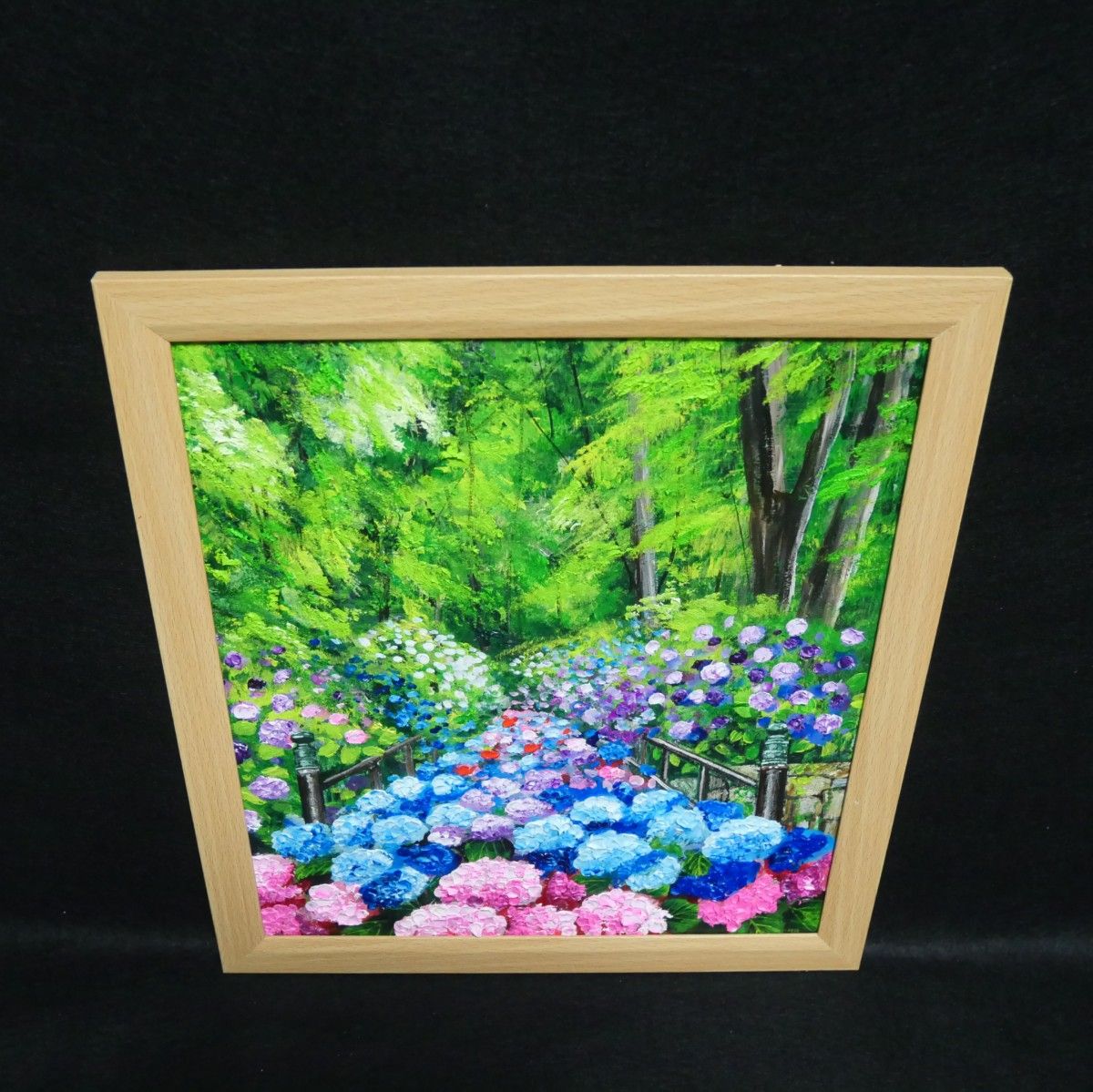 油絵 油彩 油彩画 絵 絵画【紫陽花の階段】|Yahoo!フリマ(旧 油絵 油彩 油彩画 絵 絵画【紫陽花の階段】|Yahoo!フリマ(旧