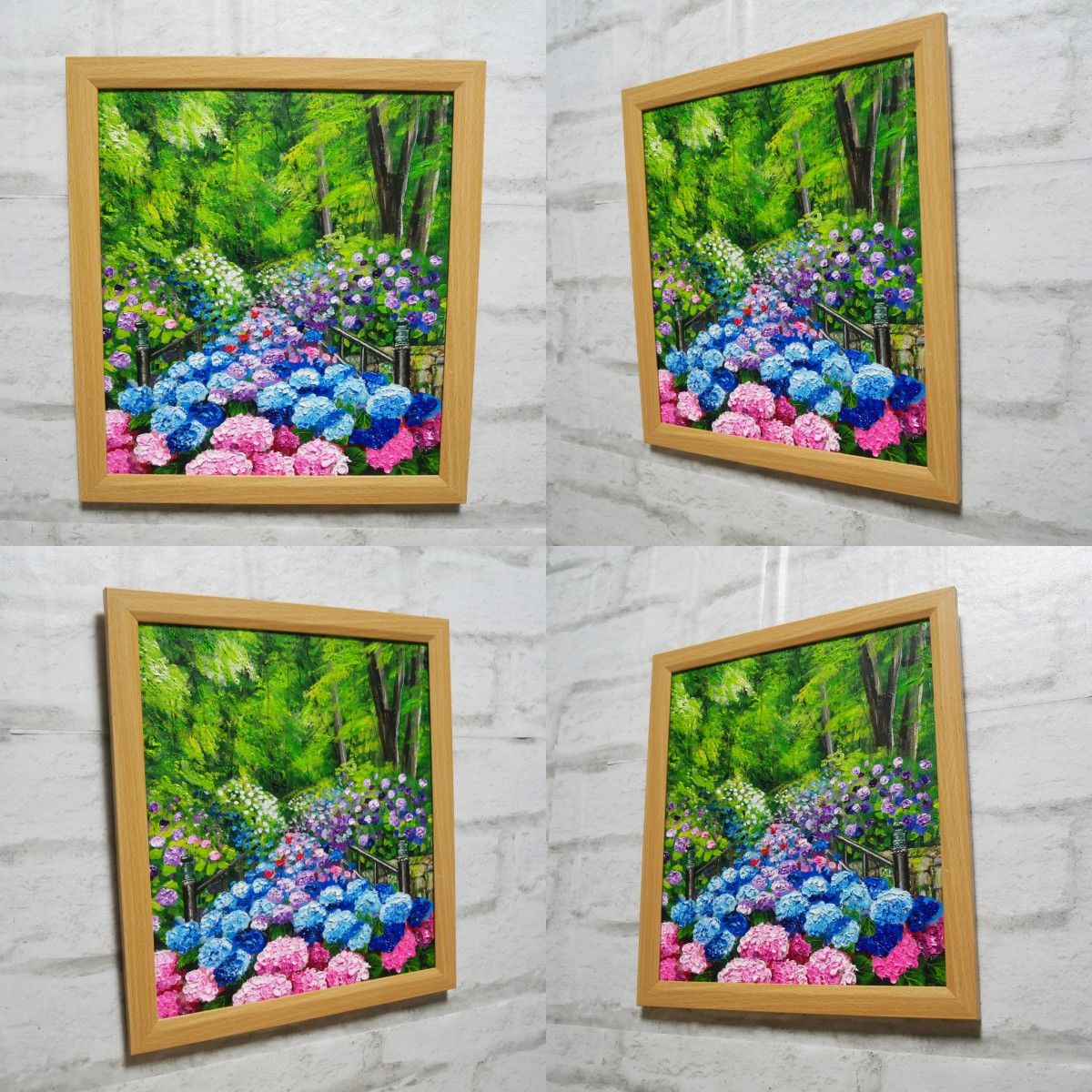 油絵 油彩 油彩画 絵 絵画【紫陽花の階段】|Yahoo!フリマ(旧 油絵 油彩 油彩画 絵 絵画【紫陽花の階段】|Yahoo!フリマ(旧