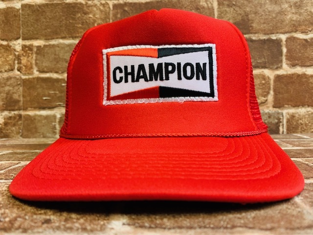 ★表記F/新品！チャンピオン.CHAMPION.刺繍.ワッペン付き.OTTO.赤.メッシュキャップ.帽子.アメ車.アメカジ.USA企業.ビンテージスタイル/11_画像1