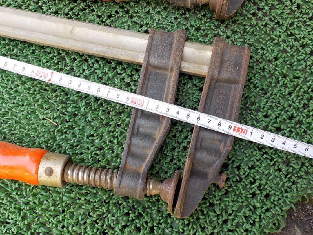 d538 BESSEY 長いクランプ2個 最大締付幅約1M 特大クランプ d538 BESSEY 長いクランプ2個 最大締付幅約1M 特大クランプ