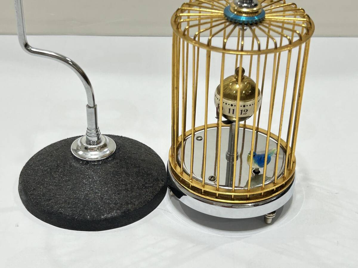 動作品】日本製 稀少 かわいい 青い鳥 カナリア カラクリ 機械式 動作品】日本製 稀少 かわいい 青い鳥 カナリア カラクリ 機械式