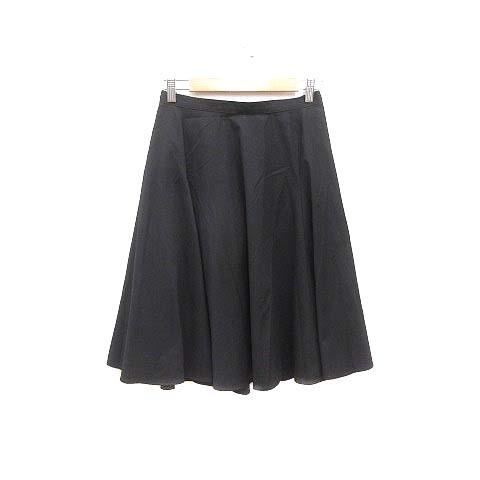 フォンセ FONCE フレアスカート ひざ丈 38 黒 ブラック /YK レディース