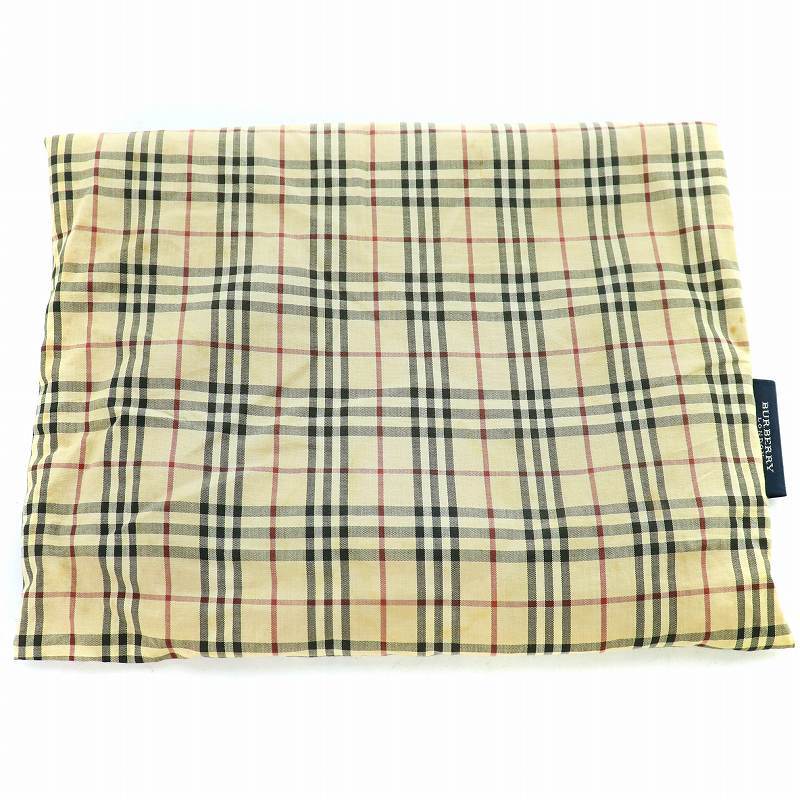  Burberry London BURBERRY LONDON maru ticket blanket lap blanket noba check .. wool 55×88cm beige 