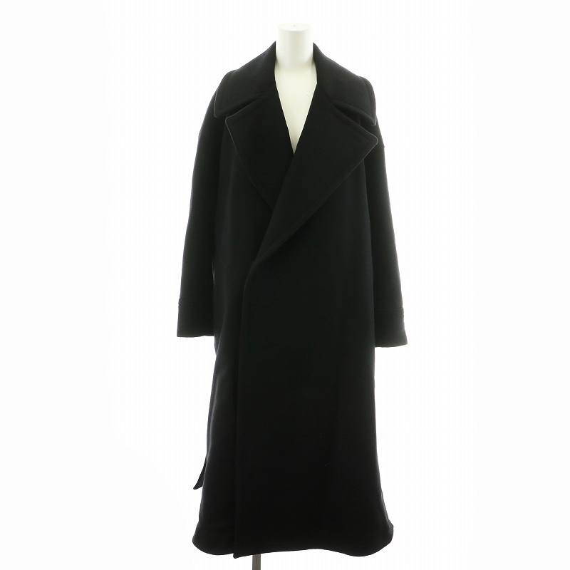  unused goods Zari laksTHE RERACS Chesterfield coat long height wool cashmere . outer F black black /AN31 lady's 