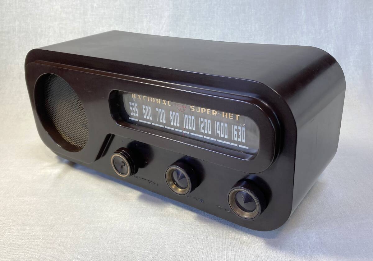 ナショナル DX-335 マジックアイ付 5球スーパー 真空管 ナショナル DX-335 マジックアイ付 5球スーパー 真空管
