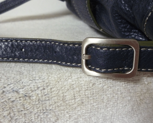 良品　コールハーン　COLE HAAN　レザー　ネイビー　紺　ハンドバッグ　レディース