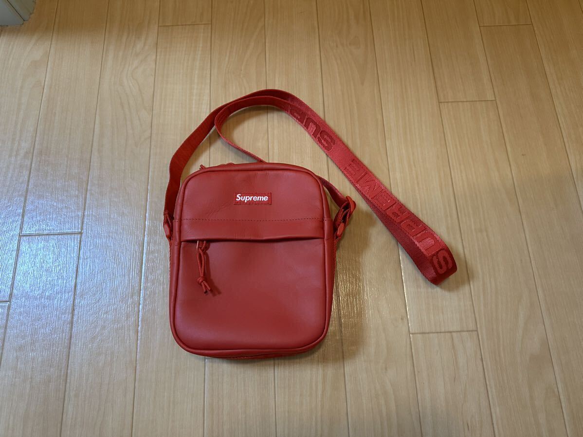 Supreme Leather Shoulder Bag Red 23FW Week10 シュプリーム Supreme Leather Shoulder Bag Red 23FW Week10 シュプリーム