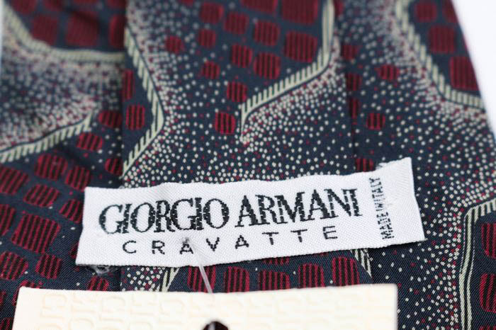 joru geo Armani бренд галстук panel рисунок шелк Италия производства PO мужской темно-синий GIORGIO ARMANI