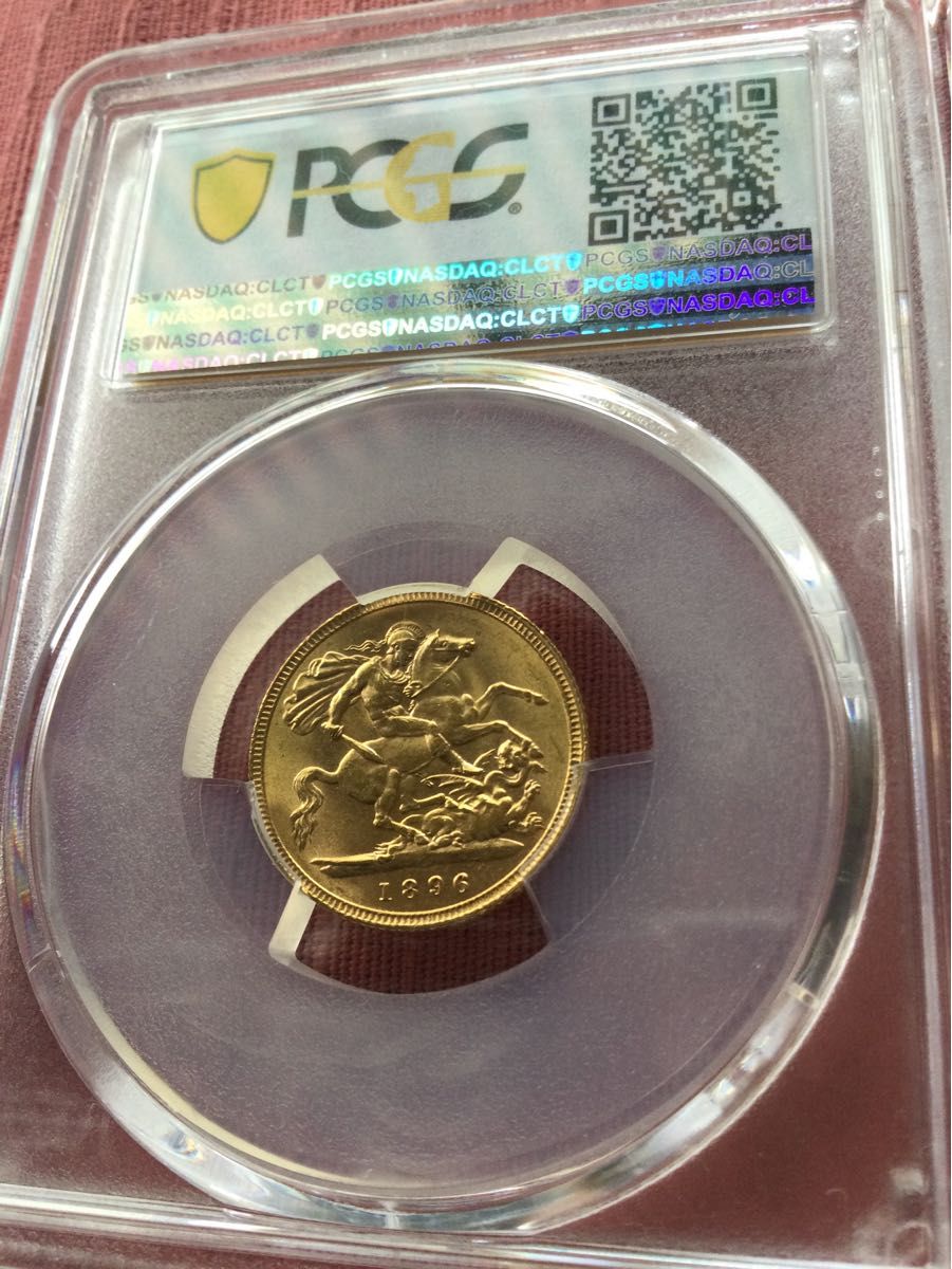 イギリス 1896 ヴィクトリア女王ベールヘッド 1/2ソブリン金貨 イギリス 1896 ヴィクトリア女王ベールヘッド 1/2ソブリン金貨
