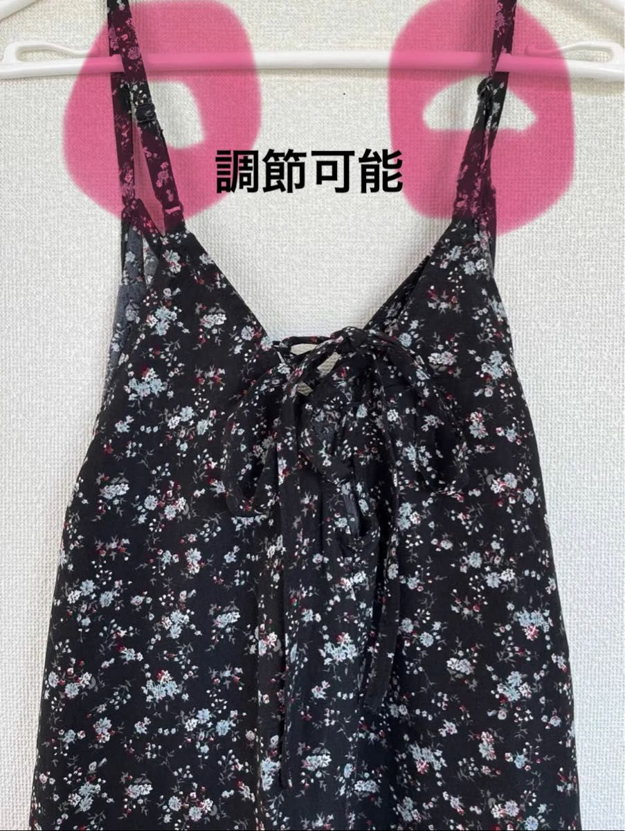 試着のみ】AS KNOW AS PINKY 花柄キャミワンピース キャミソール 試着のみ】AS KNOW AS PINKY 花柄キャミワンピース キャミソール