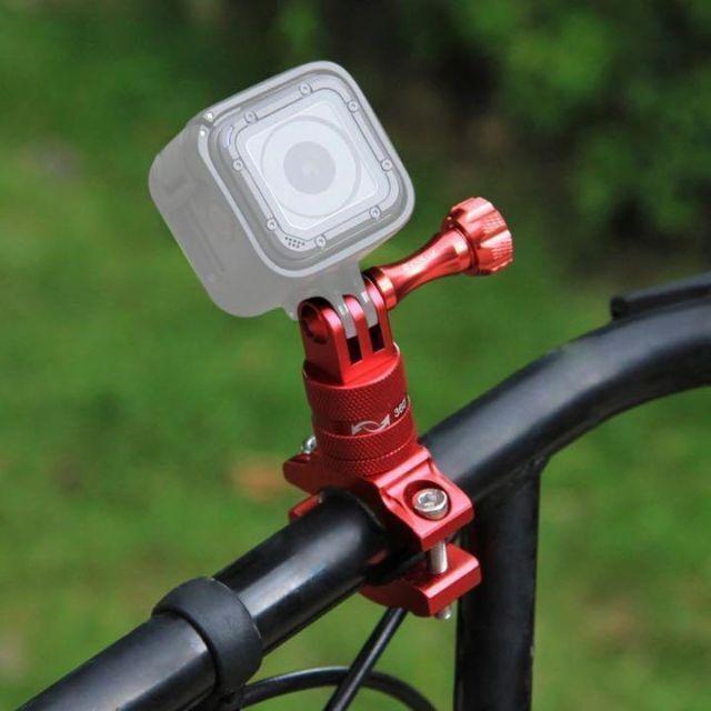 GoPro赤色六角レンチ付アルミ削り出し 自転車?バイク用ハンドルバー レッドi