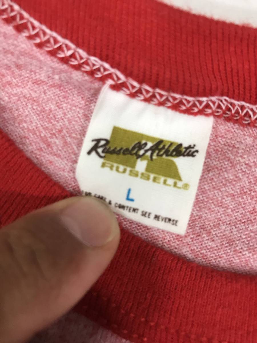 古着 16309 L 半袖 Tシャツ USA コットン ビンテージ オリジナル vintage 60 70 80 90 リンガー トリム ラッセル russell_画像3