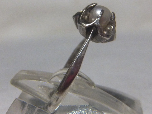 10号 2.00グラム 菊爪 指輪【 STERLING / スターリング 】刻印