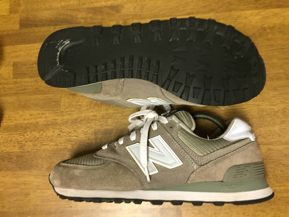 new balance W５７４GS グレー ウィメンズ２７B USED ランニング_画像2