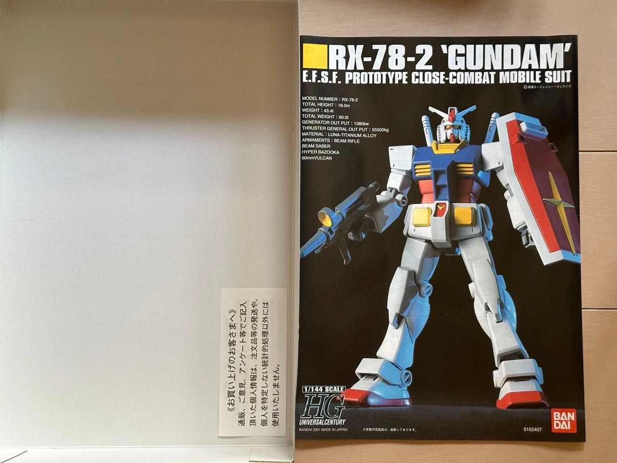 RX-78-2 ガンダム (1/144スケール HGUC 021 機動戦士ガンダム RX-78-2 ガンダム (1/144スケール HGUC 021 機動戦士ガンダム