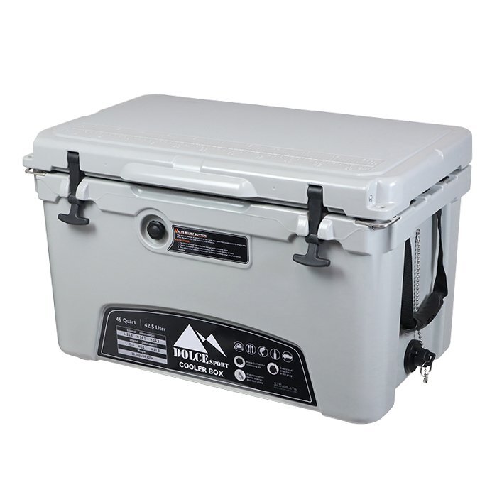 高感度ショップで2023年売れたブランド 最長1週間氷が解けないクーラーボックス45QT バッグ###ボックスB-45灰### BOX ハード 保冷保温機能に優れたロトモールド成形 42.5L 大型 30L未満