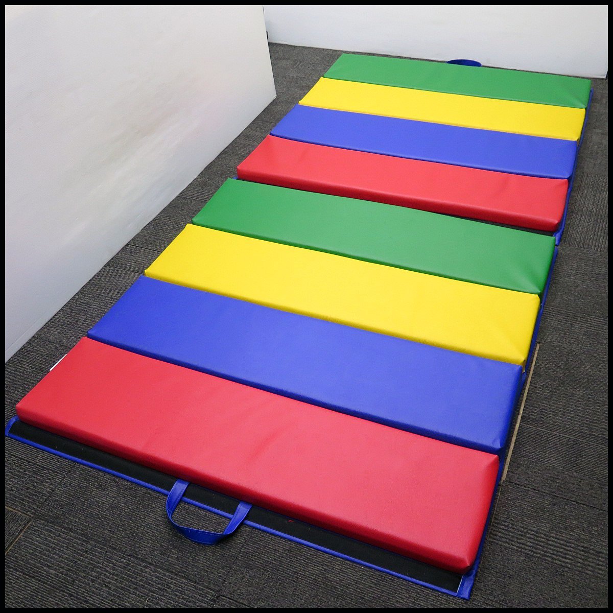 品揃え豊富で △2枚セット! 1.2m×1.2m マット運動/床運動/プレイマット/体育マット/レインボーマット/120cm/1200mm 体操マット 折りたたみ式 その他
