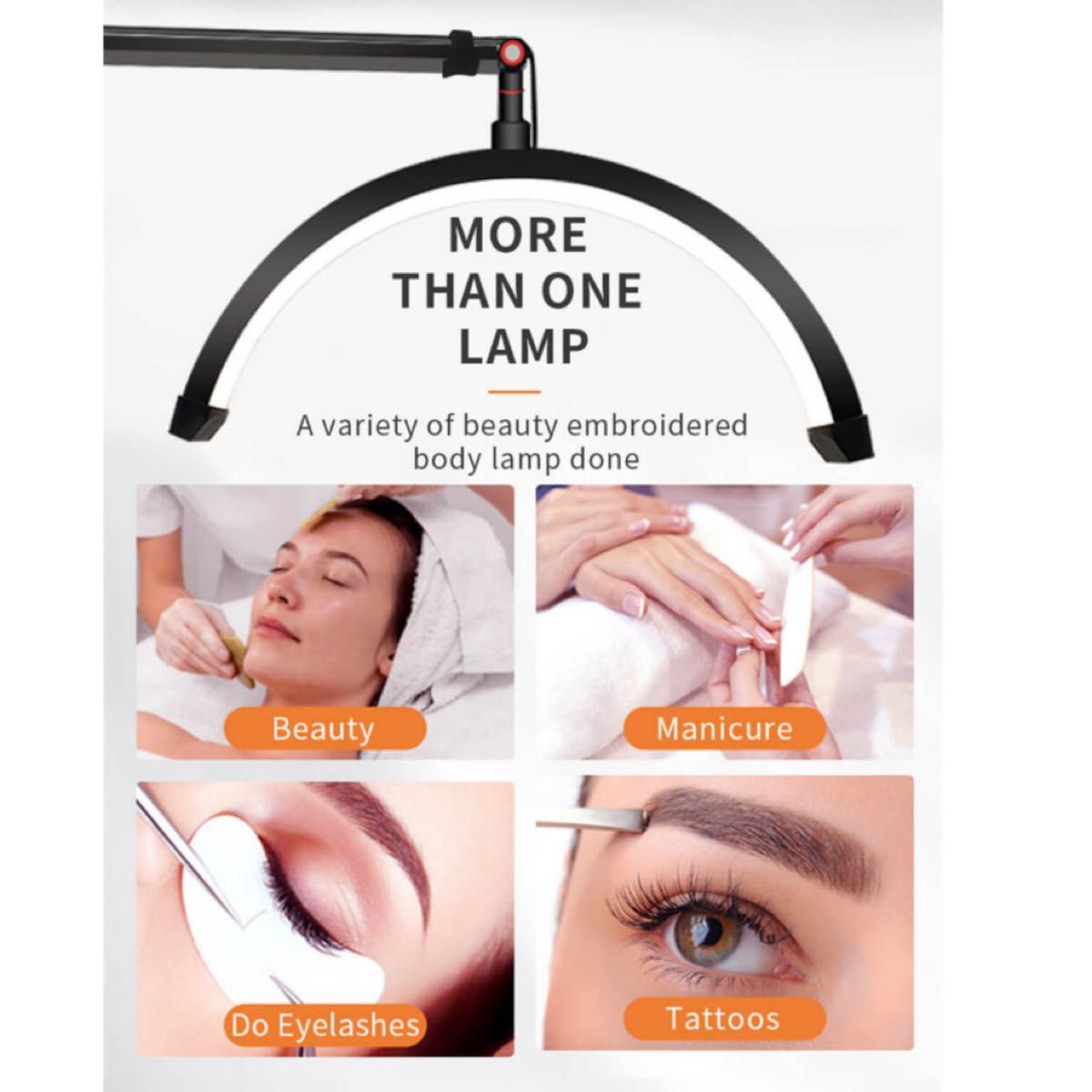 新品 LEDライト ハーフムーンライト ホワイト まつげ 新品 LEDライト ハーフムーンライト ホワイト まつげ