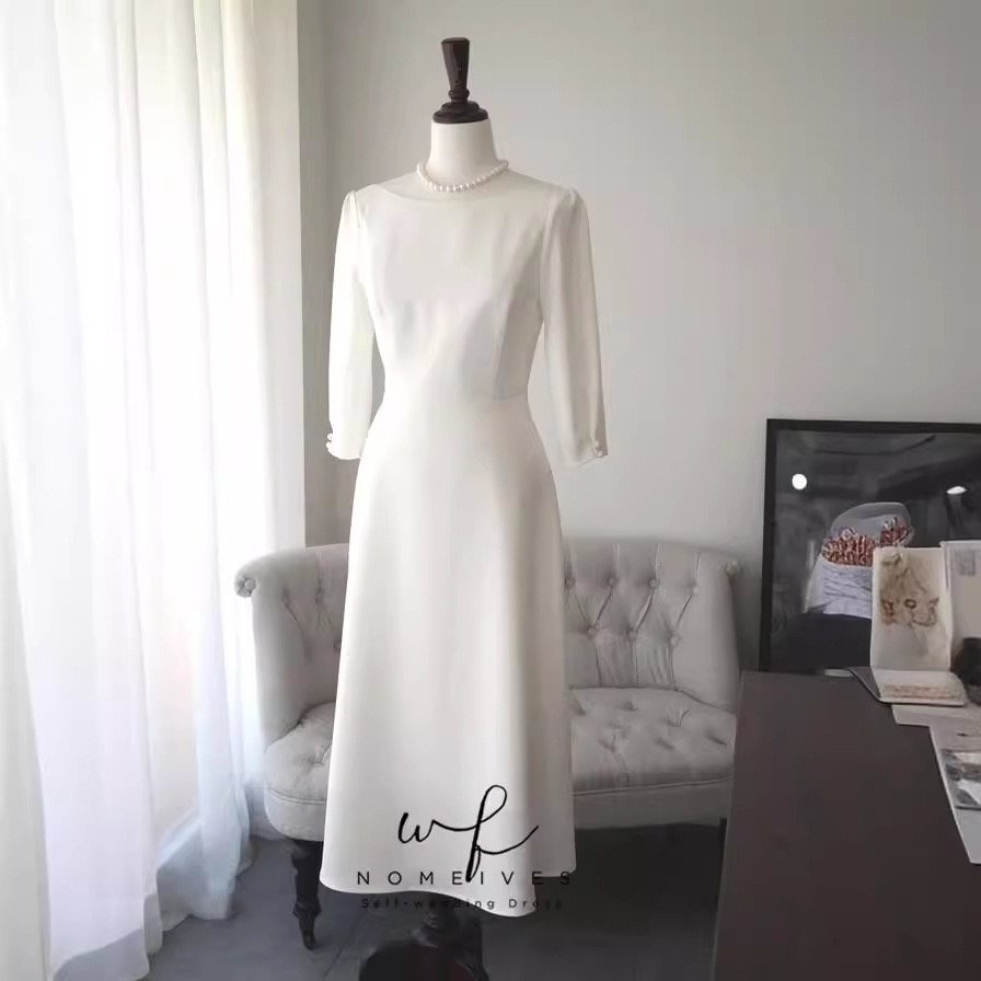 ウェディングドレス　結婚式 花嫁　二次会　ドレス　ブライダル L267 XS-3XL