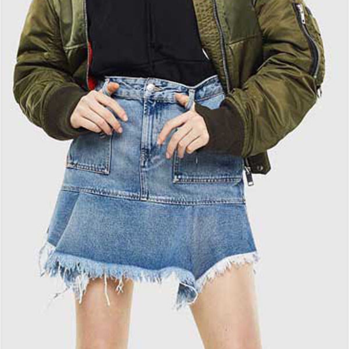 DIESEL デニムスカート デニム ミニスカート フレアスカート W26 DIESEL デニムスカート デニム ミニスカート フレアスカート W26