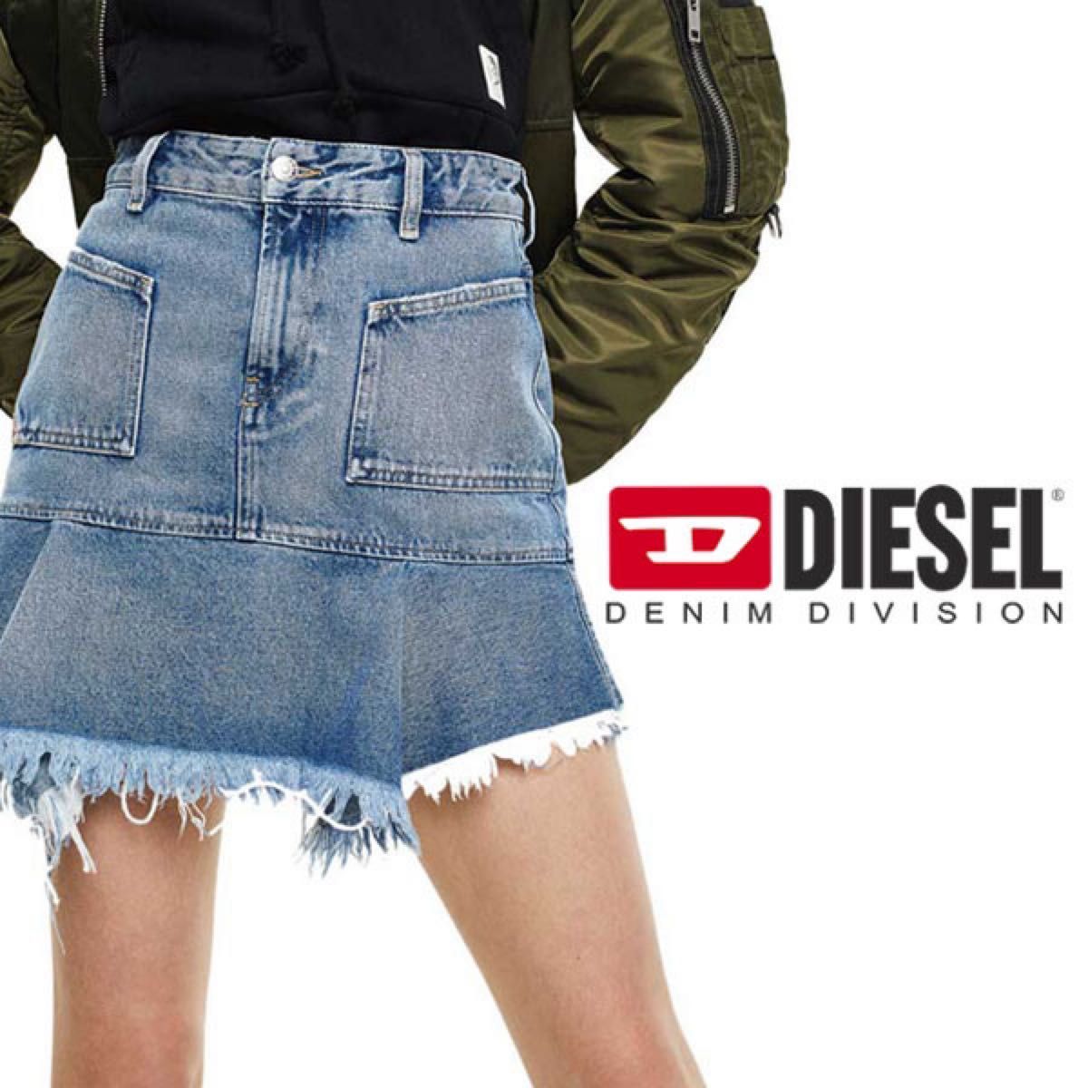 DIESEL デニムスカート デニム ミニスカート フレアスカート W26 DIESEL デニムスカート デニム ミニスカート フレアスカート W26