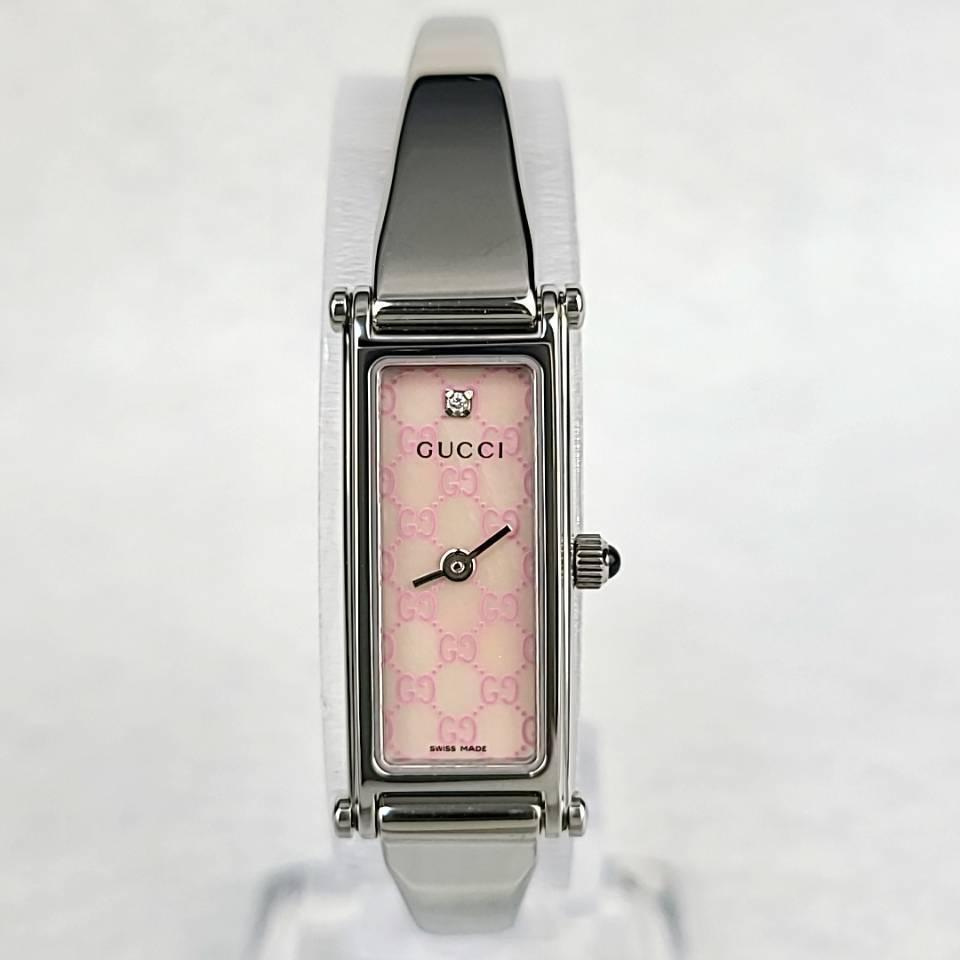未使用級 GUCCI グッチ 1500L SS 箱付 シェル文字盤 クオーツ 未使用級 GUCCI グッチ 1500L SS 箱付 シェル文字盤 クオーツ