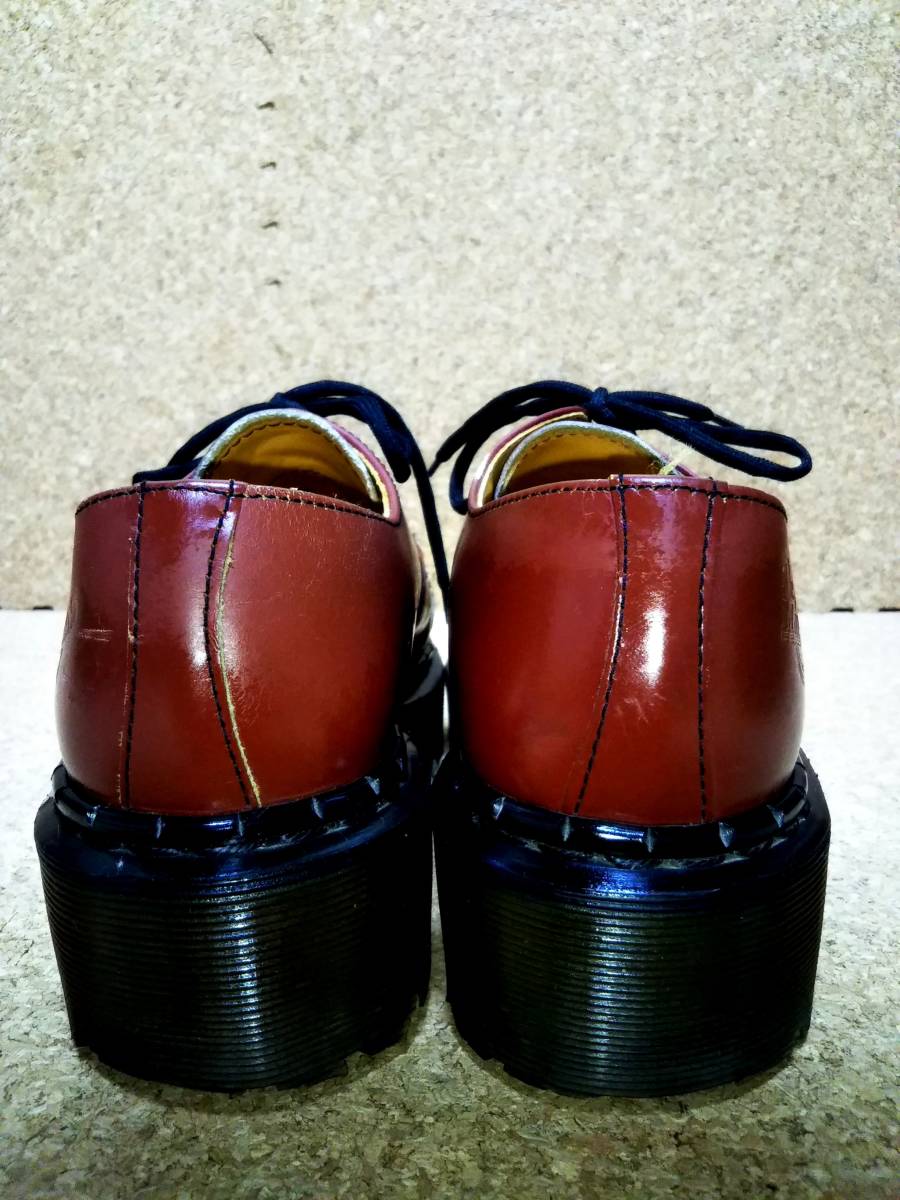 [Dr.MARTENS] Dr. Martens Britain made k Lazy bom3 hole shoes UK5 (24cm ) England made Cherry red rare ultra rare [ superior article ]