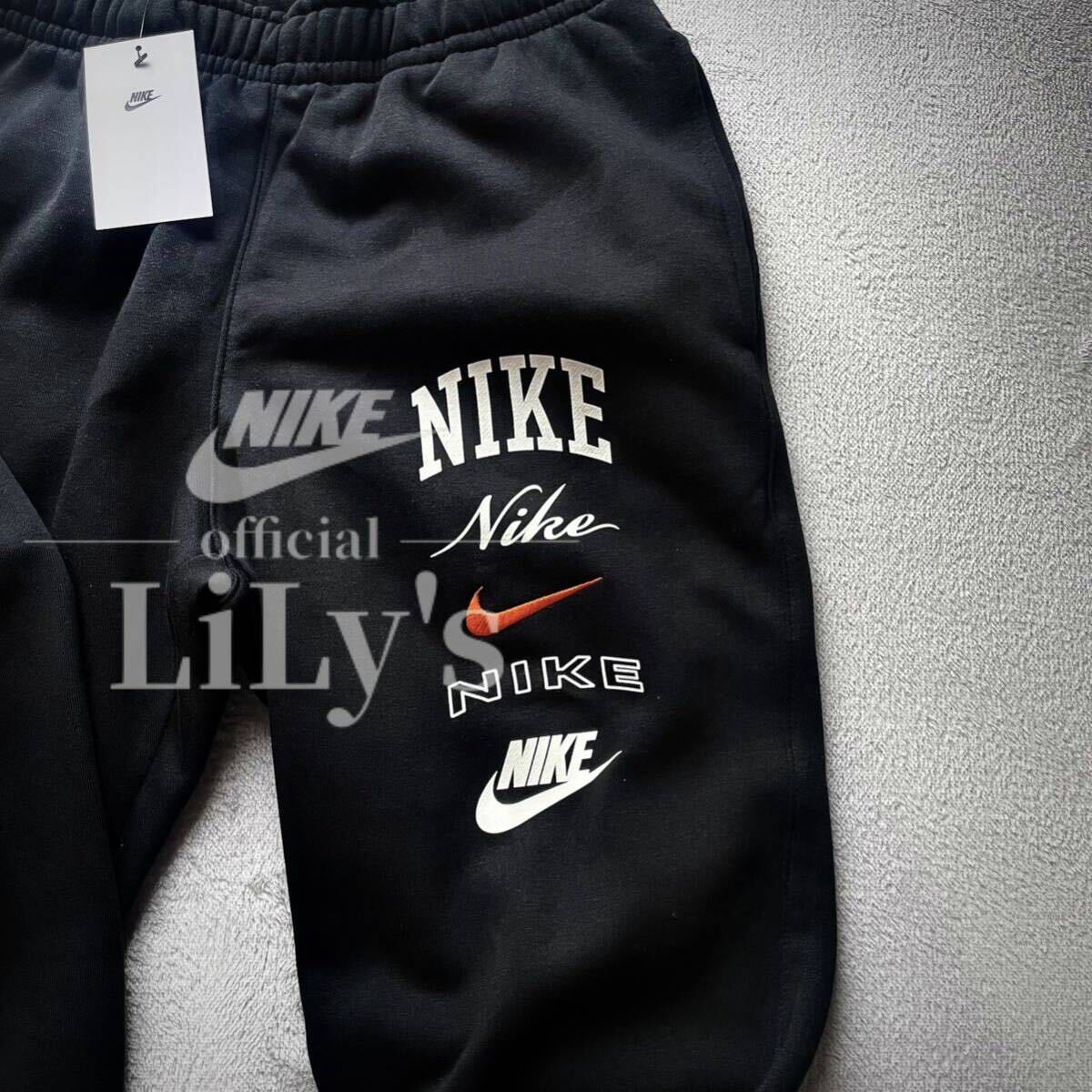 新品 NIKE上下セットアップ 黒 L ブラック オレンジ ナイキ 黒 新品 NIKE上下セットアップ 黒 L ブラック オレンジ ナイキ 黒