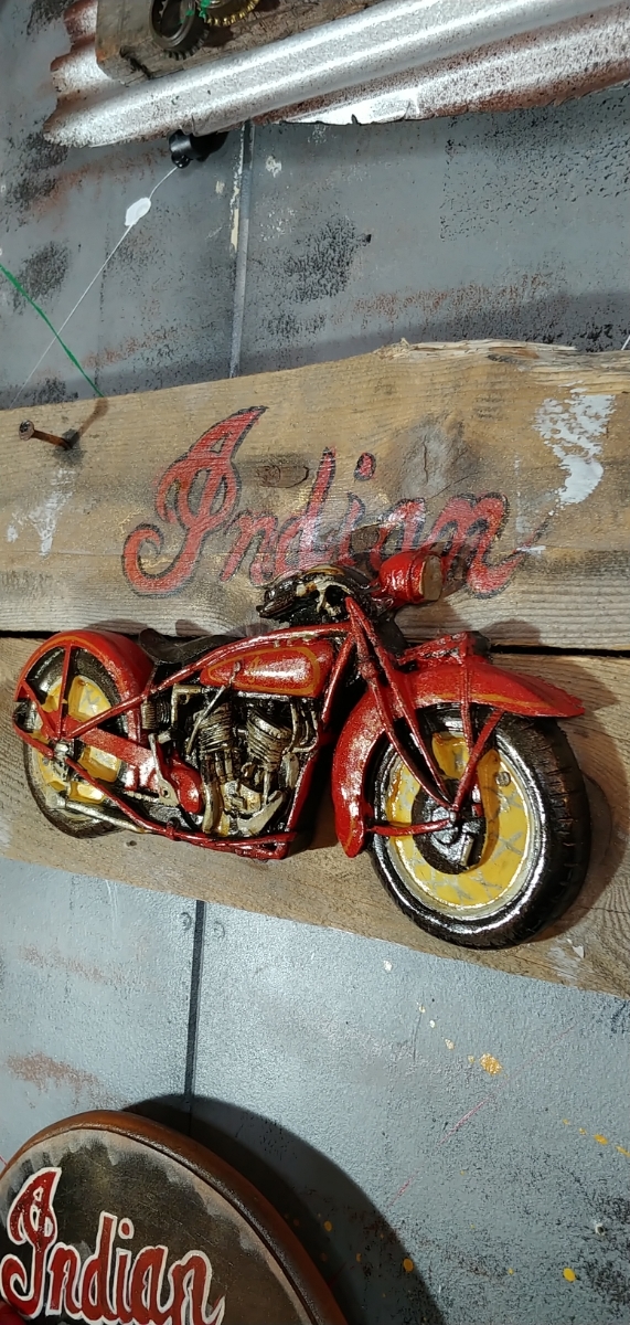 《American ROUTE66》アメリカン ヴィンテージ Style/クラッシックカー(Indian)ウォールデコ Model 101店舗什器#アメリカン#ヴィンテージ 10