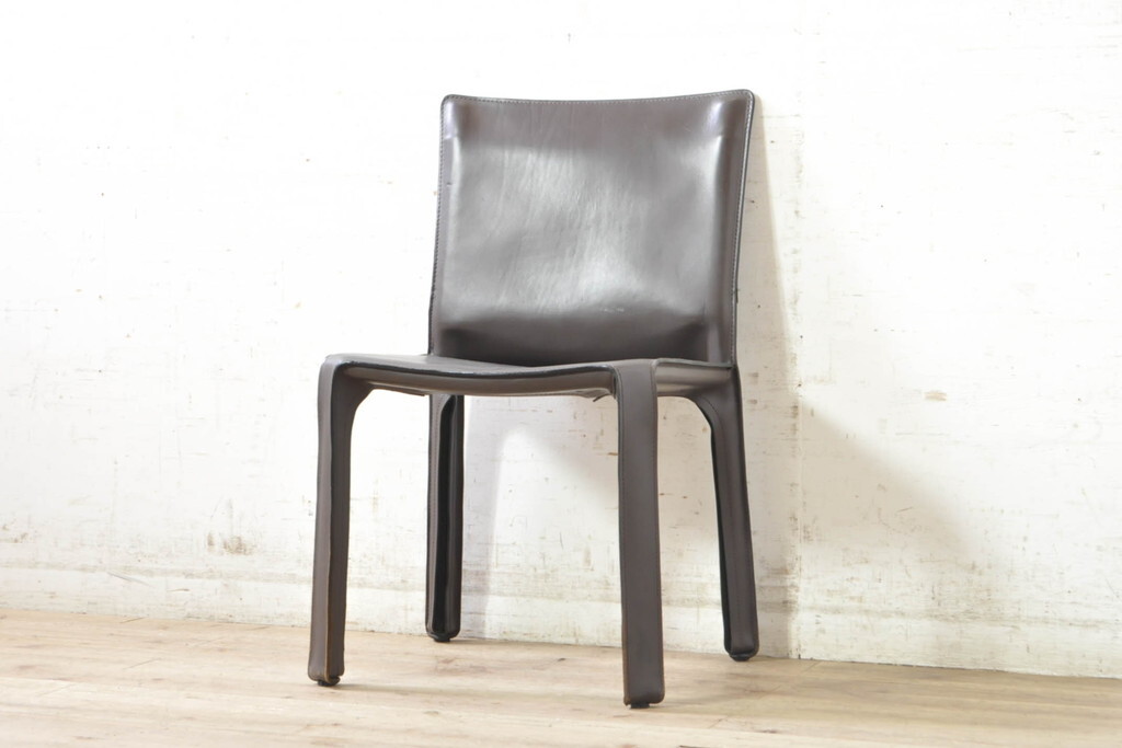 R-074311 中古 Cassina(カッシーナ) 412 CAB(キャブ) MARIO BELLINI(マリオベリーニ) アームレスチェア(ダイニングチェア、椅子、イス)