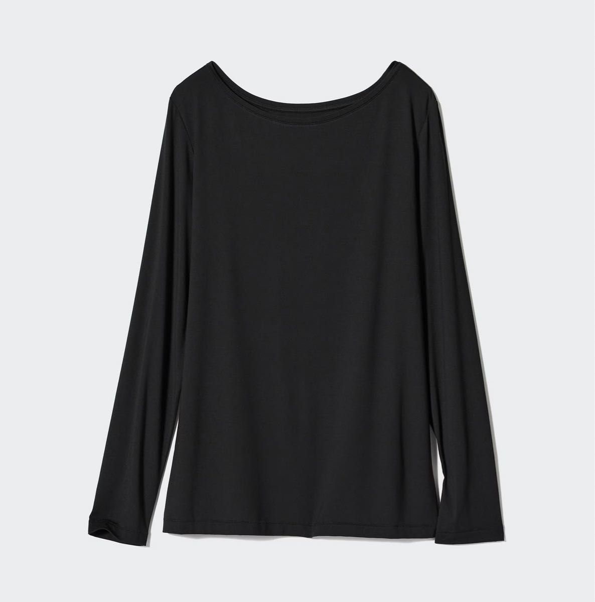 エアリズム シルクブレンド UVカット クルーネックT 黒 3XL エアリズム シルクブレンド UVカット クルーネックT 黒 3XL