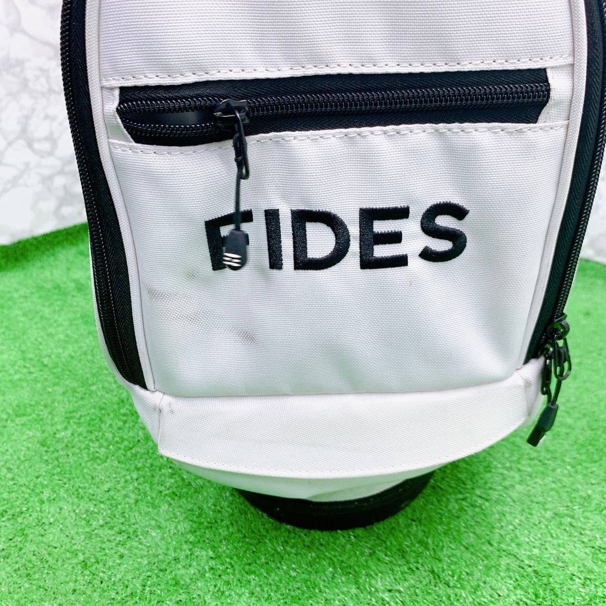 良品】FIDES フィデス キャディバック GOLF ホワイト スタンド 良品】FIDES フィデス キャディバック GOLF ホワイト スタンド