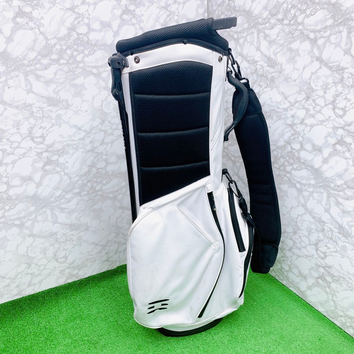良品】FIDES フィデス キャディバック GOLF ホワイト スタンド 良品】FIDES フィデス キャディバック GOLF ホワイト スタンド