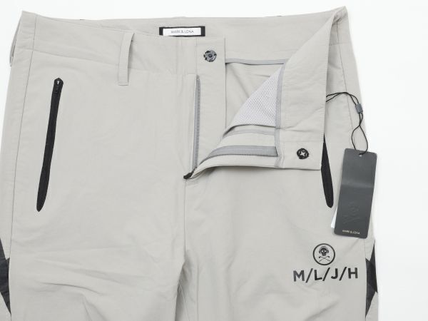 正規★MARK&LONA マーク&ロナ★CHARLE CHINO 七分丈シャルルチノテープパンツ★50★XLサイズ【MBM-9A-AT35】グレー灰【本物保証】限定1着