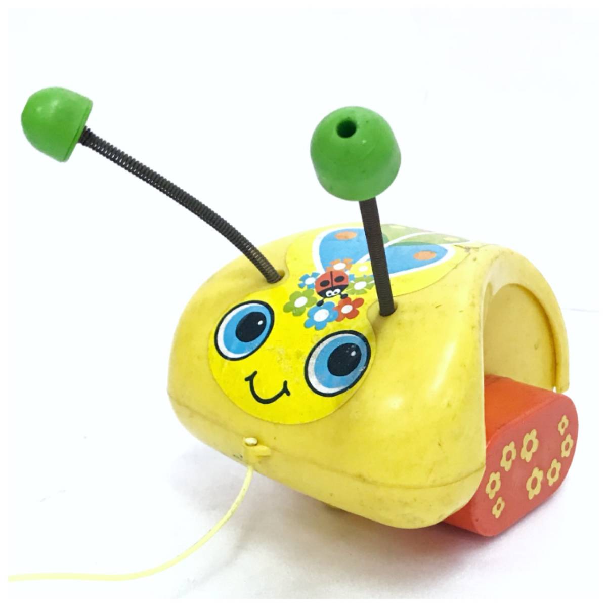 フィッシャー プライス てんとう虫 プルトイ おもちゃ 玩具 Lady Bug レトロ オールド アンティーク ビンテージ FISHER PRICE TOYS D-2259_画像1