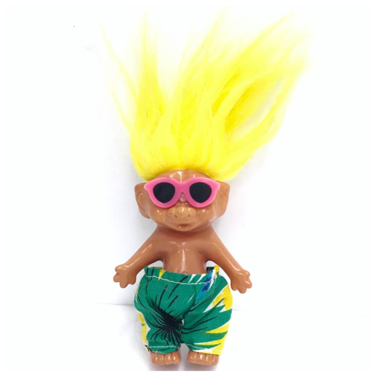 トロール 人形 サングラス グリーンパンツ おもちゃ 玩具 レトロ ビンテージ アンティーク オールド HOBBY コレクション TROLL DOLL D-2116_画像1