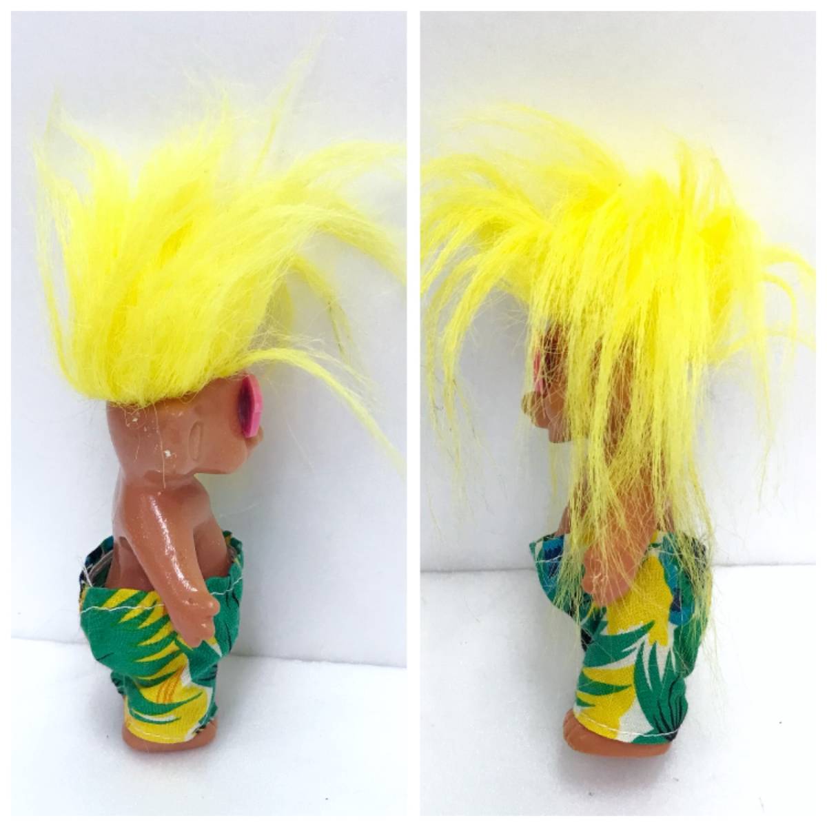 トロール 人形 サングラス グリーンパンツ おもちゃ 玩具 レトロ ビンテージ アンティーク オールド HOBBY コレクション TROLL DOLL D-2116_画像3