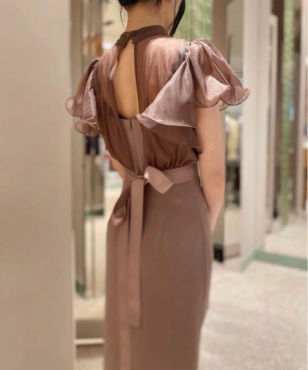 パーティー ドレス ワンピース M モカ ボレロ 結婚式 披露宴 パーティー ドレス ワンピース M モカ ボレロ 結婚式 披露宴