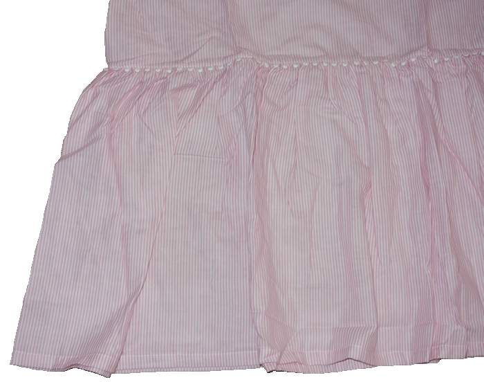 スクレ by ラデュレ/Les secrets by LADUREE Narue★4段ギャザー ワンピース ルームウェア★M-Lサイズ★綿100%生地★ピンク ストライプ柄_画像6