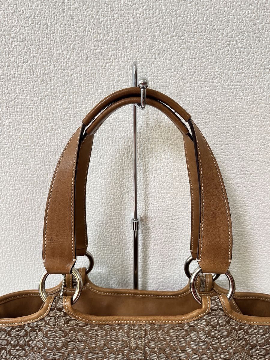 COACH コーチ トートバッグ ミニシグネチャー キャンバス×レザー COACH コーチ トートバッグ ミニシグネチャー キャンバス×レザー