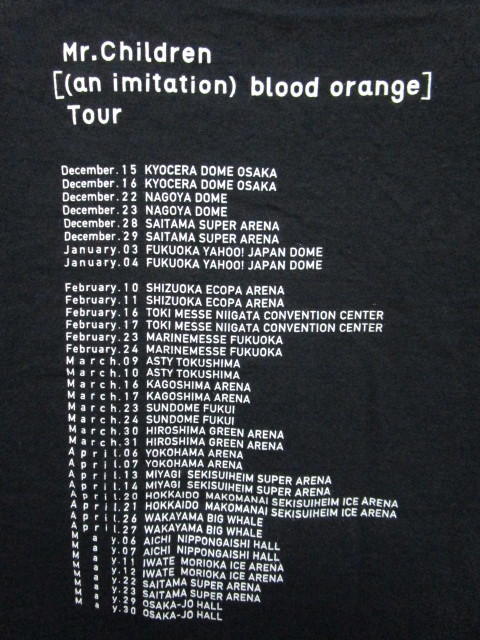 Mr.Children (an imitation) blood orange tour Ｔシャツ（ミスチルツアーライブグッズ桜井和寿田原健一中川敬輔鈴木英哉）_画像4