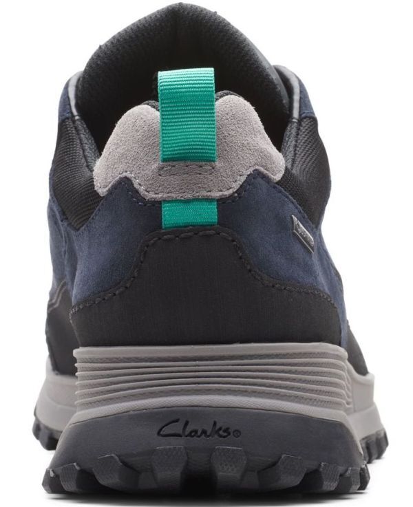 送料無料 Clarks 27cm GTX ゴアテックス ブーツレースアップ 防水 ネイビー スエード 軽量 ビジネス スニーカー マウンテン JJJ146