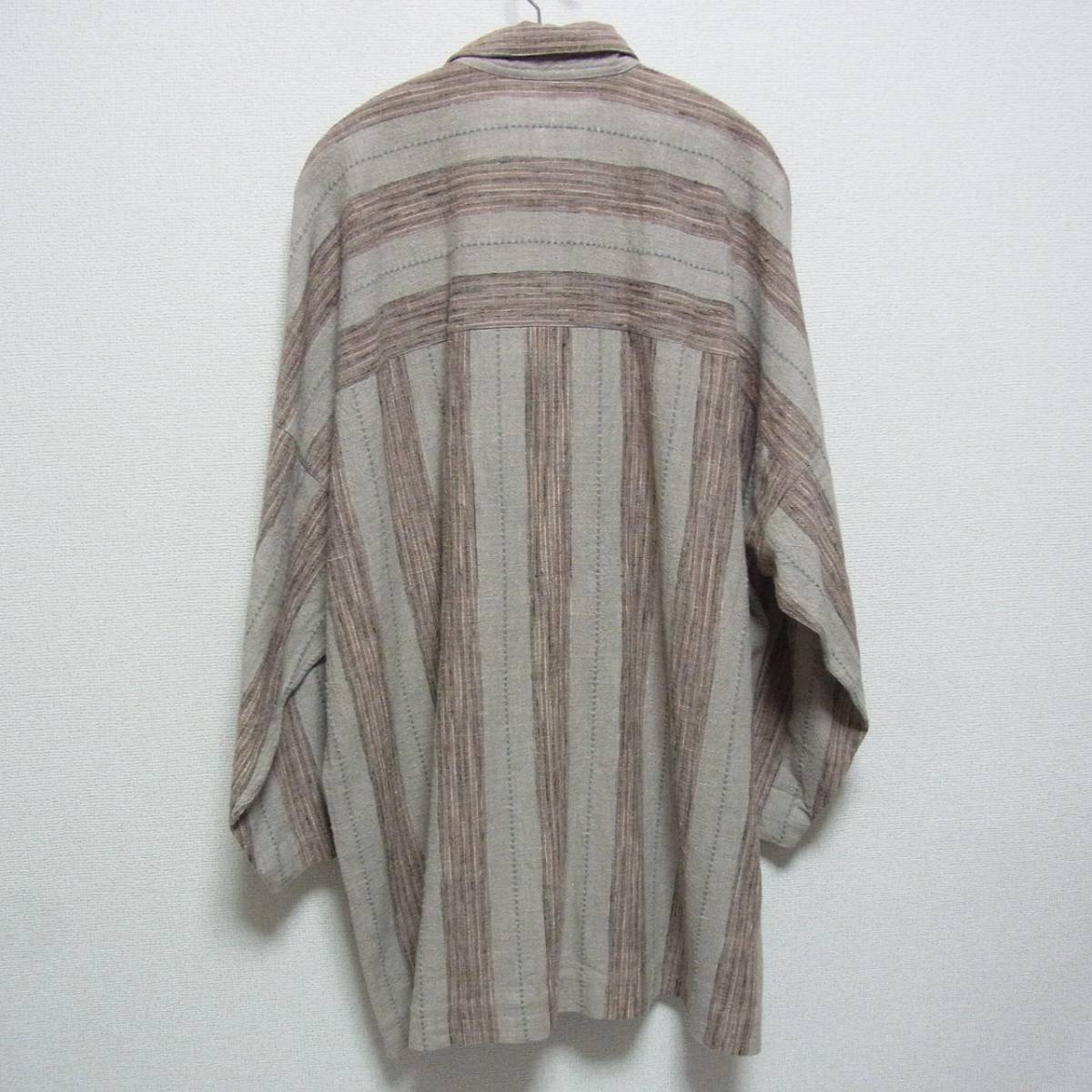 80s Plantation ISSEY MIYAKE イッセイミヤケ 和 織物 プルオーバー かぶり M ビッグシルエット