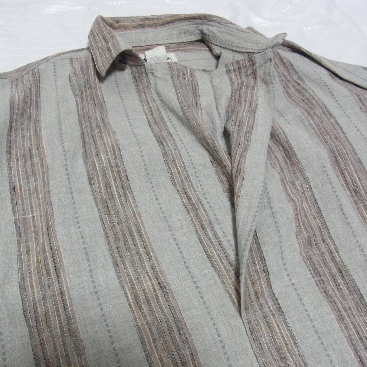 80s Plantation ISSEY MIYAKE イッセイミヤケ 和 織物 プルオーバー かぶり M ビッグシルエット