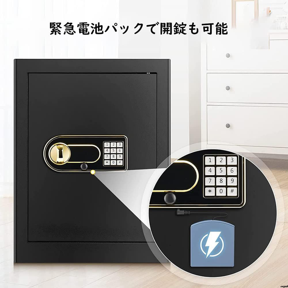 頑丈な三重安全保護】家庭用金庫 業務用 耐火耐水 壁に固定可能 頑丈な三重安全保護】家庭用金庫 業務用 耐火耐水 壁に固定可能