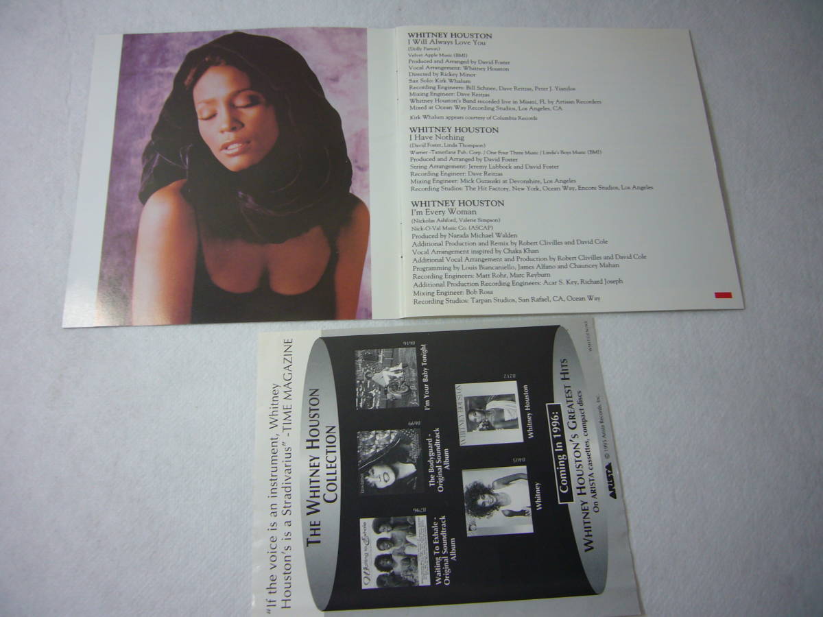 米国現地購入CD 「WHITNEY HOUSTON」映画ボディガードサントラ盤_画像4