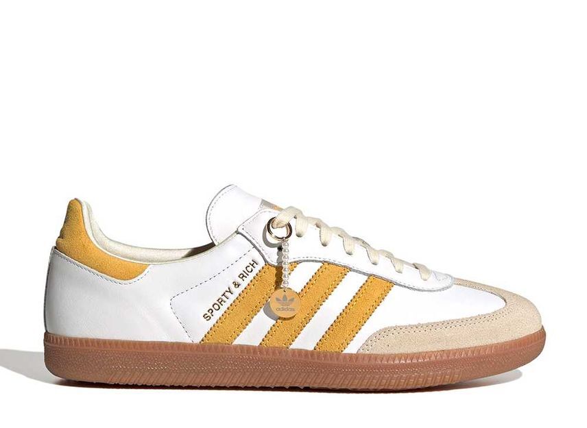 28.5cm Sporty & Rich adidas Originals Samba OG "White/Bold Gold" 28.5cm IF5661